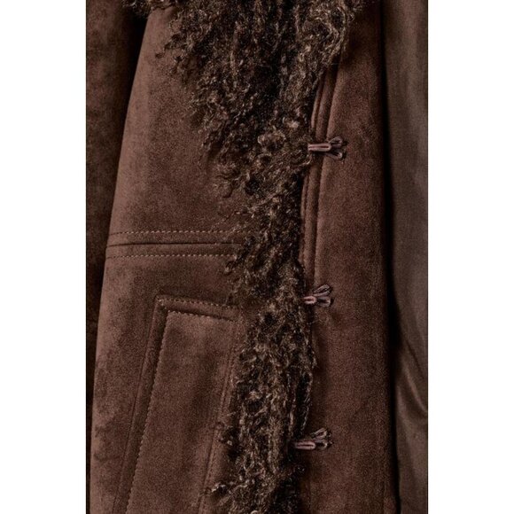 ZARA DOUBLE-FACED FAUX FUR JACKET - Picture 10 of 10